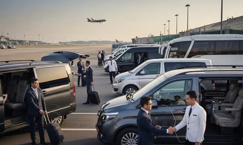 Professional Airport Transfer Fleet with Chauffeur Service